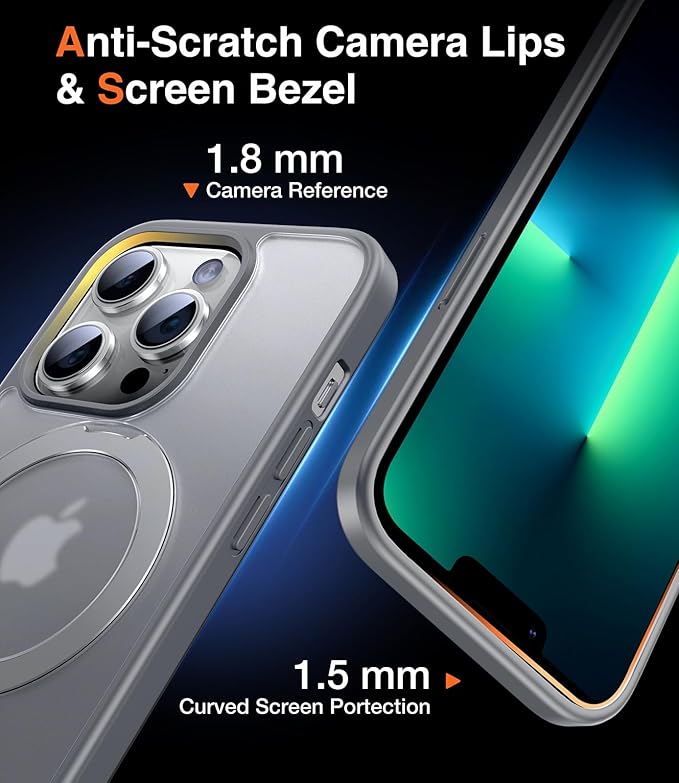 3-in-1 [Magnetic+Kickstand+Ring Holder] for iPhone 13 Pro Max Case Stand Ring Holder Compatible with MagSafe, Military Shockproof Protective iPhone 13 Pro Max Phone Case Kickstand Cover