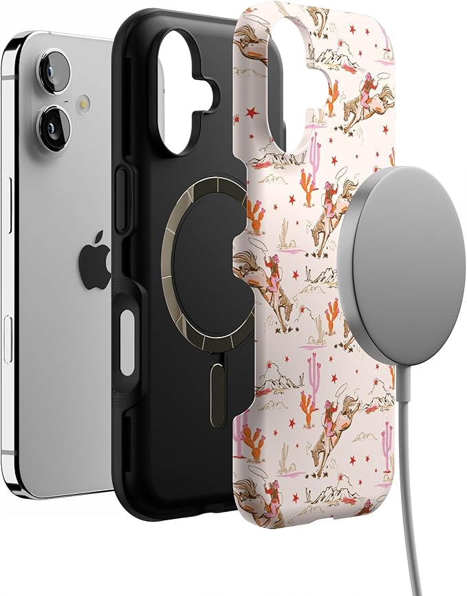Casely iPhone 17 Case | Cowgirl Canyon | FashionPass x Casely | Bold Protective Design | Compatible with MagSafe