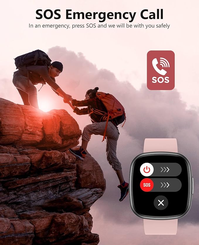 Smart Watch for Women, 1.72" Super Retina HD Display, Fitness Watch with with Sleep Stress, 24/7 Heart Rate HRV Spo2 Monitor, 135 Sports Modes Fitness Tracker, Waterproof Square Watch for Android iOS