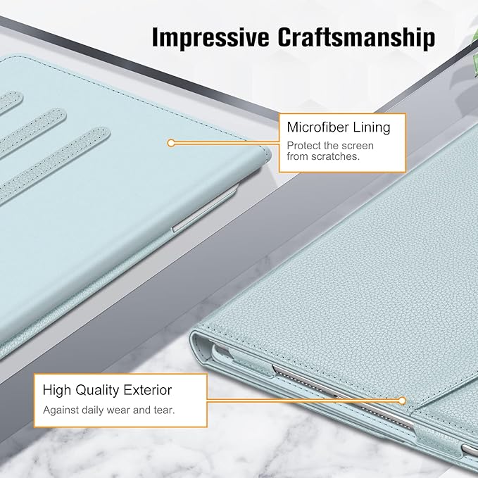 Fintie Case for iPad 9th / 8th / 7th Generation (2021/2020/2019) 10.2 Inch - [Corner Protection] Multi-Angle Viewing Stand Cover with Pocket & Pencil Holder, Auto Sleep Wake, Ice Blue