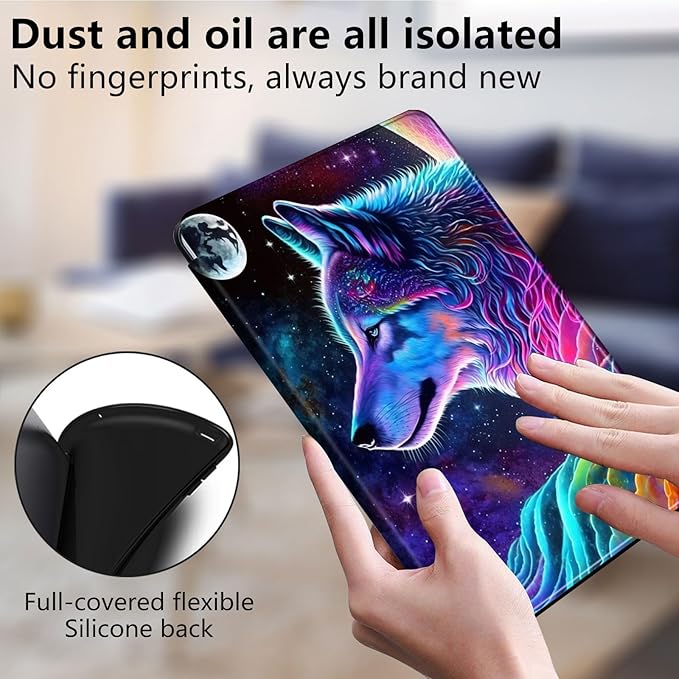 Case for Lenovo Tab M10 Plus 10.3", 360 Degree Rotating Folding Stand,with Auto Sleep/Wake Case for Lenovo Tab M10 Plus (2020 2nd Gen) TB-X606F/TB-X606X 10.3" FHD Tablet,Nebula/Galaxy Wolf