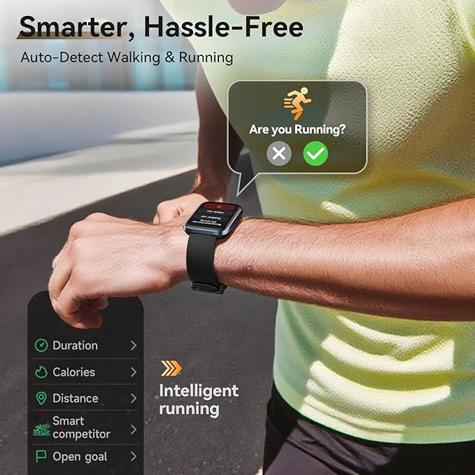 Smart Watches for Women Men, 1.85" Screen Smartwatch Compatible iPhone Android Phone Answer/Make Call, 24/7 SpO2 Sleep Heart Rate Monitor,3ATM Waterproof, Fitness Traker 120+Sport (2 Bands Included)