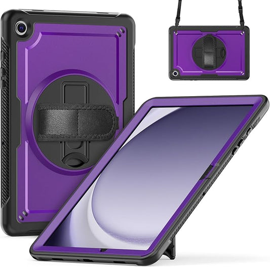 ZenRich Case for Samsung Galaxy Tab A9 Plus / A9+ 5G 11" 2023 (SM-X210/X216/X218),Heavy Duty Shockproof Protective Case with 360 Rotating Kickstand Hand & Shoulder Belt for Galaxy Tab A9 Plus 11 inch