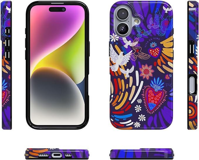 Casely iPhone 17 Case | Viva La Vida | Frida Kahlo Collage | Compatible with MagSafe | Classic Ultra Slim Design