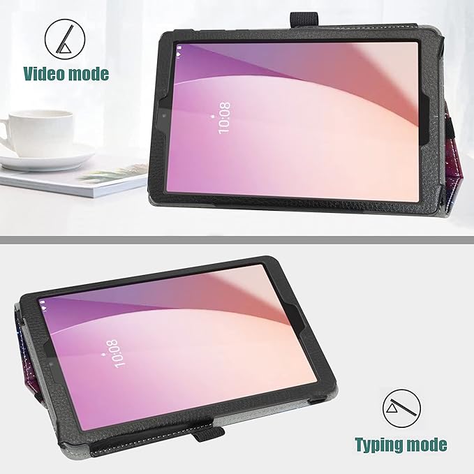 Bige for Lenovo Tab M8 4th Gen Case,PU Leather Folio 2-Folding Stand Cover for Lenovo Tab M8 (4th Gen) TB-300FU 8" Tablet(Only fit Lenovo TB-300FU),Galaxy