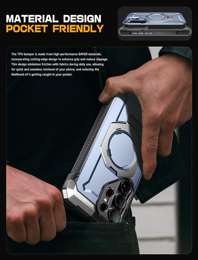 SUPCASE for Samsung Galaxy S25 Ultra Case with Stand (Unicorn Beetle Grip), [S Pen Friendly] [Compatible with MagSafe] [Military-Grade Protection] Magnetic Phone Case for S25 Ultra 6.9 Inch, Tilt