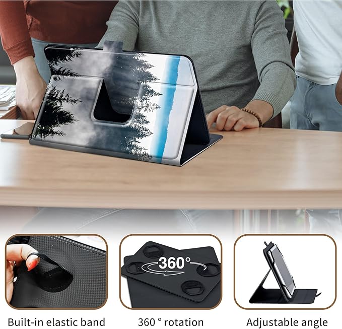 Case for Lenovo Tab P11 Pro Gen 2 11.2" 2022,Mxfdegf 360 Degree Rotating Stand and Magnetic Closure Case for 11.2 inch Lenovo Tab P11 Pro 2nd Generation,Nature Mountain Forest