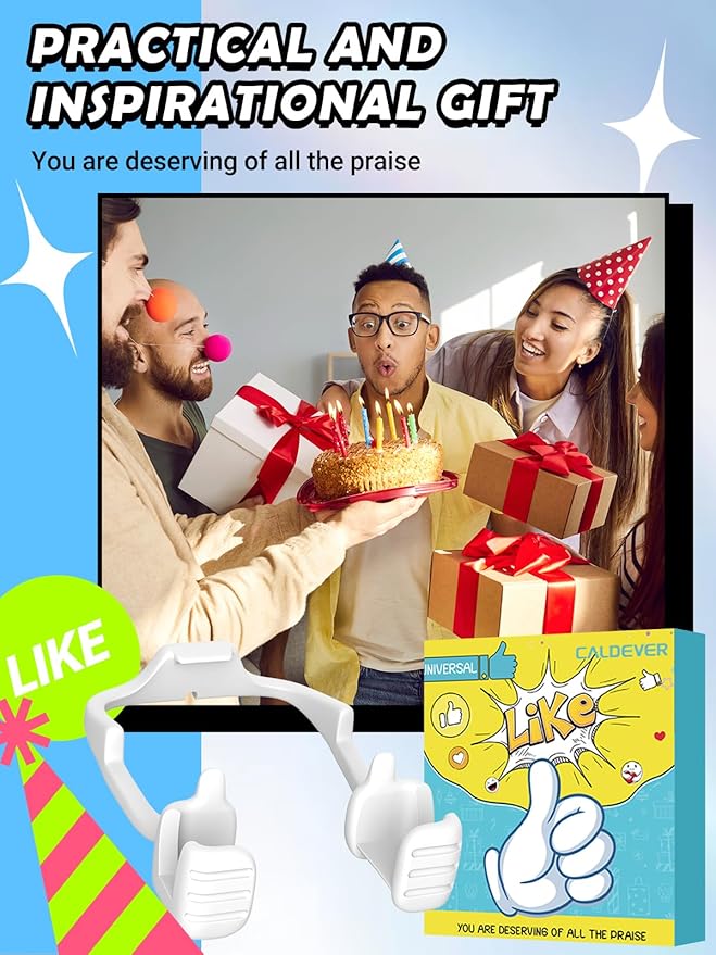 Stocking Stuffers for Teens Boys Men Adults Gifts for Kids: Tablet Stand Thumbs Up Lazy Cell Phone Stand Holder for Desk Funny Birthday Gifts for Women Dad Husband Guys Ideas Gifts for Christmas