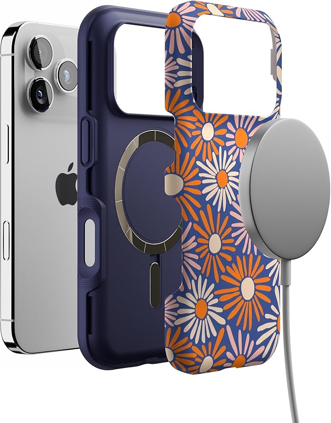 Casely iPhone 17 Pro Case | Spring Forward | Daisy Floral | Bold Protective Design | Compatible with MagSafe