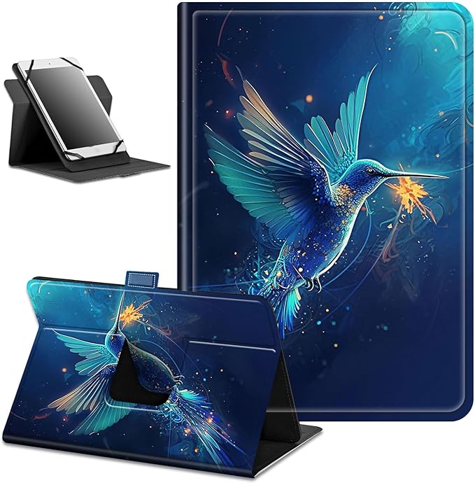 for Lenovo Tab M9 Case,9 inch Tablet Cover, Magnetic Closure Travel Portable Protective Case with 360 Degree Rotating Stand for Lenovo Tab M9 TB-310FU 2023-Blue Lucky Bird