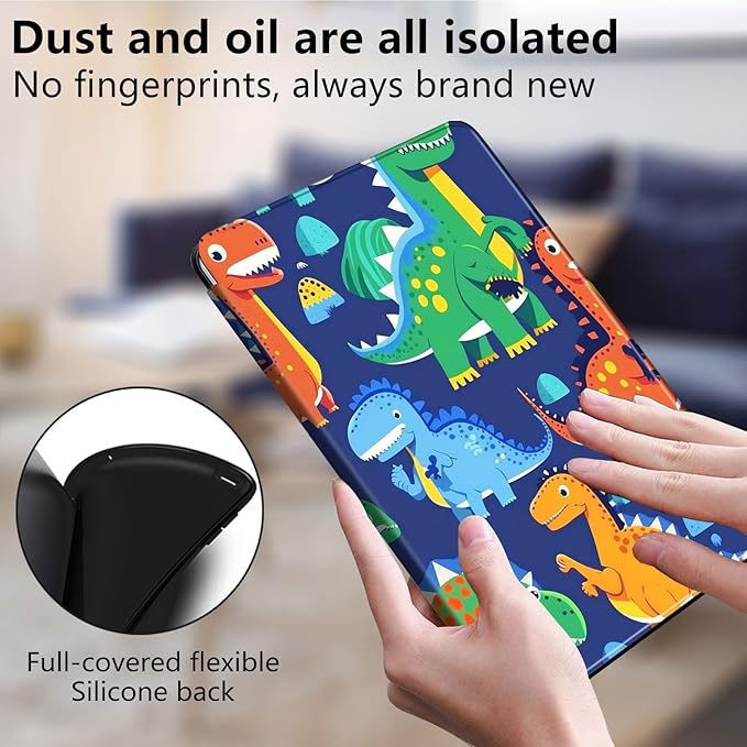Case for Lenovo Tab P11 Plus Case 2021 (TB-J616F / J616X), 360 Degree Rotating Folding Stand,with Auto Sleep/Wake Case for Lenovo Tab P11 11” 2020 (TB-J606F TB-J606X),Cute Dinosaur