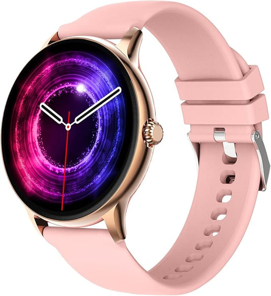 Fire-Boltt Phoenix Pro 35.3mm (1.39 inch) Bluetooth Calling Smart Watch, AI Voice Assistant, Metal Body with 120+ Sports Modes, SpO2, Heart Rate Monitoring. (Gold Pink)