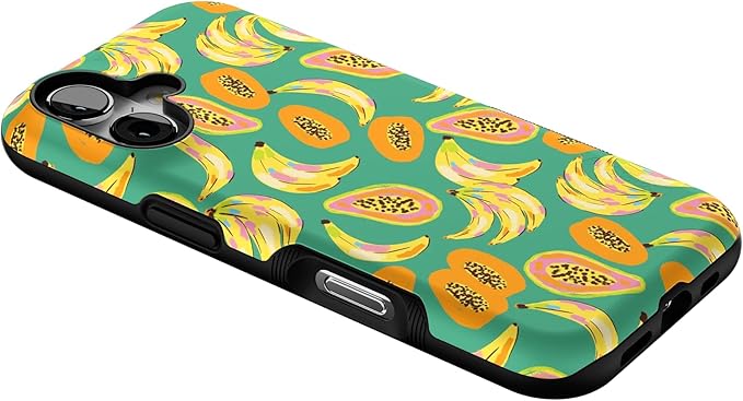 Casely iPhone 17 Case | Papaya Palms | Dippin' Daisy's Tropical Vacation | Bold Protective Design | Compatible with MagSafe