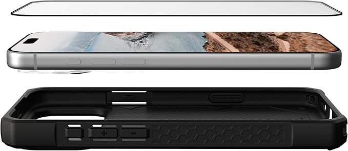 URBAN ARMOR GEAR UAG Designed for iPhone 17 Pro Max Screen Protector 6.9" Glass Shield - Anti-fingerprint HD Clarity Shatter Proof Tempered Glass,Clear