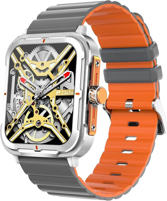 Sports&Rugged Smartwatch for Men Women,CNC Aluminum Alloy Frame,1.83” Full Touch Display,Bluetooth Call,Fitness Tracker 28 Sports Modes,Heart Rate,Sleep Monitor,Compatible with iOS & Android