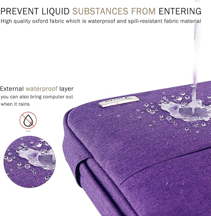 Voova 13 13.6 Inch Laptop Sleeve Case Compatible with MacBook Air 13 M1/M2/M3/M4 2020-2025, MacBook Pro 13/14, IPad Air/Pro 13, Waterproof Slim Computer Bag Cover with Handle, Purple
