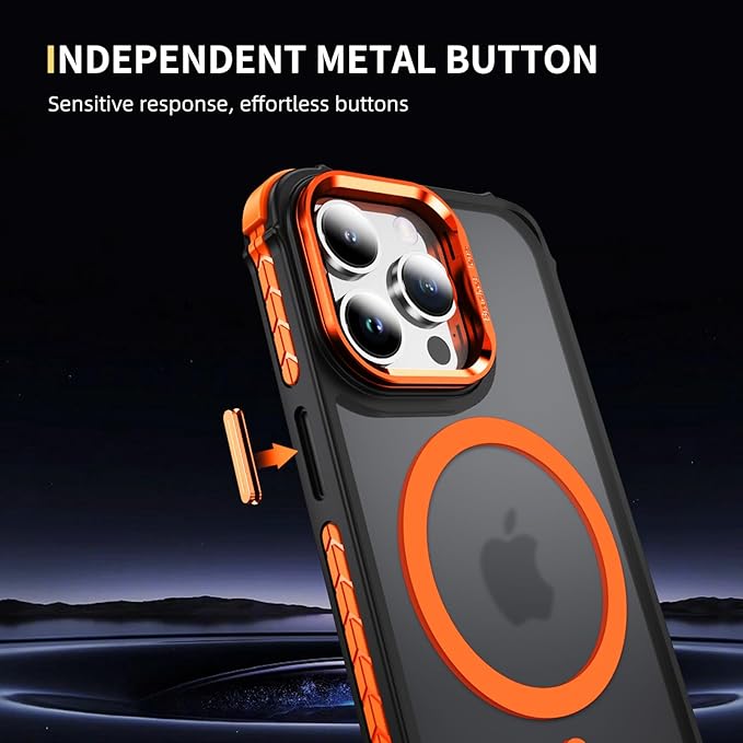 16 Pro Max Case Magnetic for iPhone 16 Pro Max Phone, Compatible with MagSafe, Military-Grade Protection, Slim Magnetic Phone Case for iPhone16 Pro Max 6.9 inch, Orange