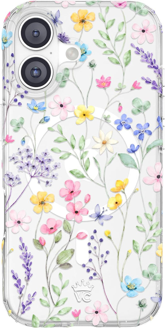 VELVET CAVIAR Case for iPhone 17 | Compatible with MagSafe | 10ft Drop Tested | Cute Girly Protective Designer Cases for Women | Enchanted Floral Wildflowers