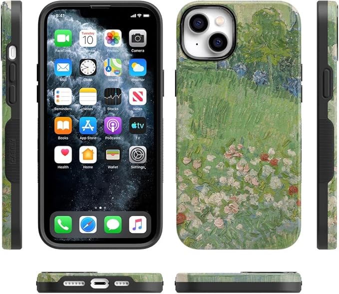 Casely iPhone 14 Case | Vincent’s Admired Garden | Van Gogh Museum | Compatible with MagSafe | Bold Protective Design
