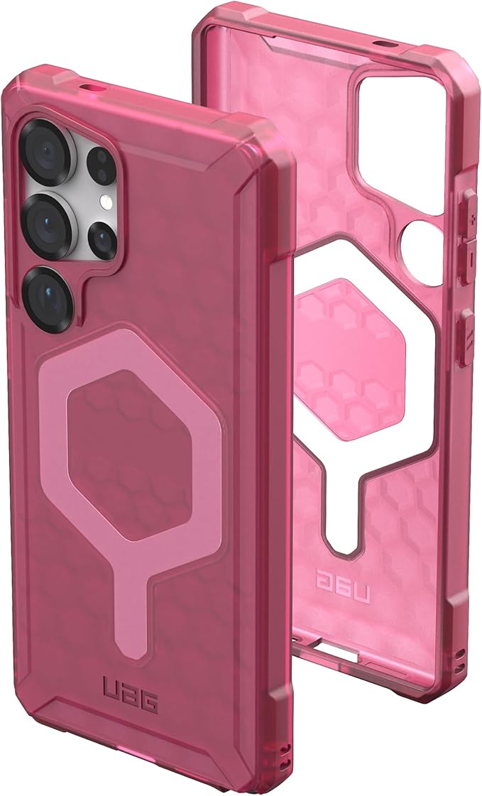 URBAN ARMOR GEAR UAG Designed for Samsung Galaxy S25 Ultra Case 6.9" Essential Armor - Compatible with Magnetic Charging Rugged Military Drop Tested Anti-Slip Protective Cover, Berry