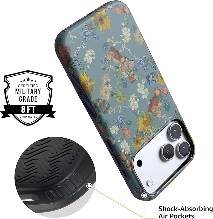 Casely iPhone 17 Pro Case | Vincent's Flowers | Van Gogh Museum | Compatible with MagSafe | Bold Protective Design