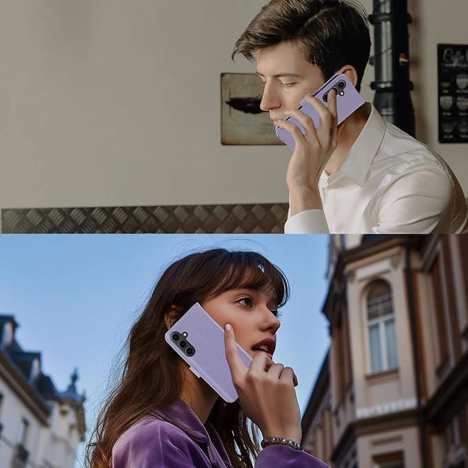 MONASAY Wallet Case Fit for Samsung Galaxy S23 FE 6.4 inch 5G,[RFID Blocking] Flip Folio Leather Cell Phone Cover with Credit Card Holder, Lavenders