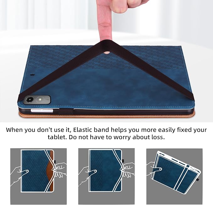 Case for Lenovo Tab K11 Plus 11.45 inch 2024 Released,PU Leather Tablet Folio Case for Lenovo Tab K11 Plus with Card Holder,Multi-Angle Stand - Brown