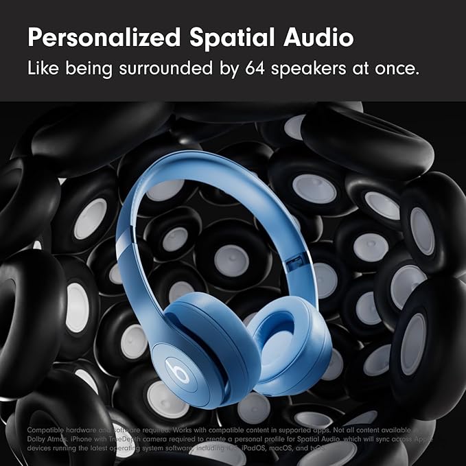 Beats Solo 4 - Wireless Bluetooth On-Ear Headphones, Apple & Android Compatible, Up to 50 Hours of Battery Life - Slate Blue