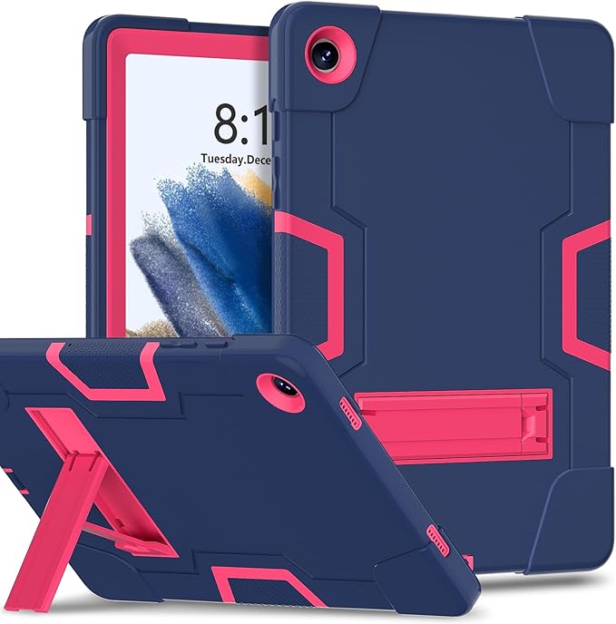 Case for Galaxy Tab A9 Plus 11 inch (2023), High Impact Protective Heavy Duty Shockproof Kickstand Cover for Samsung Galaxy Tab A9+ Plus 11" Model (SM-X210/X215/X216) Navy Blue+Rose red