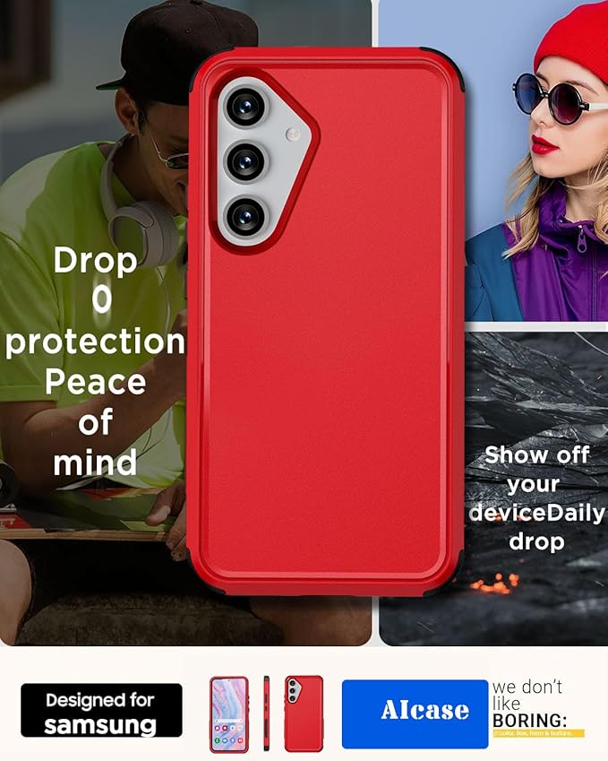 AICase for Samsung Galaxy S25 Plus Case,3-Layer Heavy Duty Pocket-Friendly Rugged Durable Military Grade Protection Shockproof/Drop Proof/Dust Proof Protective Cover for Galaxy S25 Plus 2025_5