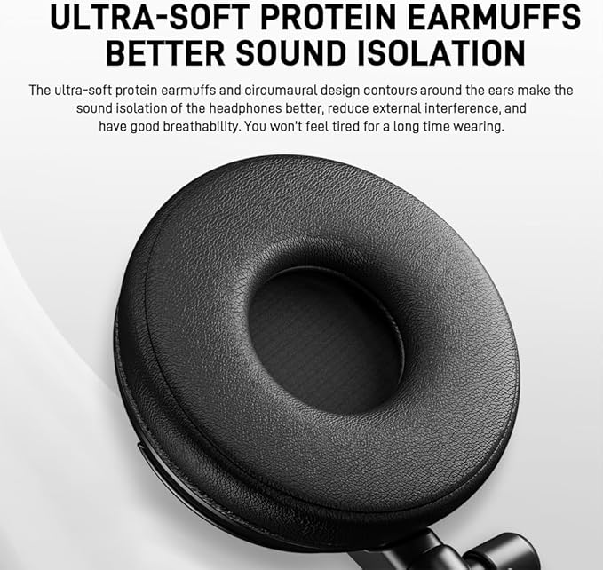 MAONO MH601 Professional Studio Monitor Headphones, Wired Closed Back Over Ear DJ Headset with 50mm Drivers and 1/4 inch to 3.5mm Jack for Guitar Amp Recording Mixing Piano Music Production Podcast