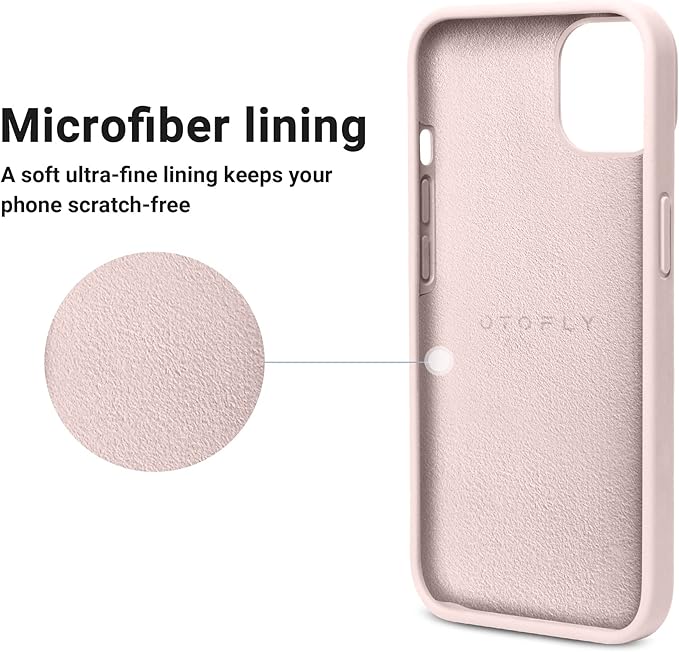 OTOFLY Designed for iPhone 14 Case, Silicone Shockproof Slim Thin Phone Case for iPhone 14 6.1 inch (Chalk Pink)