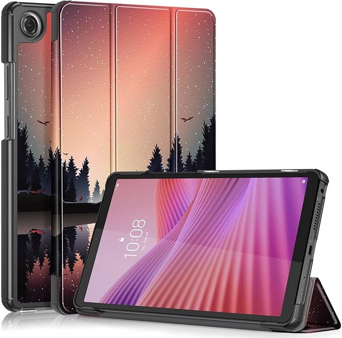 Case for Lenovo Tab One 8.7'' / Tab K9 Case, Folding Folio Ultra-Thin PU Leather Stand Case Cover with Auto Wake/Sleep for Lenovo Tab K9 8.7 Inch Dusk