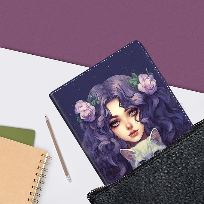 Case for Samsung Galaxy Tab A9 Plus 11 inch 2023，Slim Fit Foldable Standing Cover Case with Auto Sleep/Wake for Galaxy Tab A9+ 11’2023 (SM-X210/X216/X218)，Girl Hug Cat