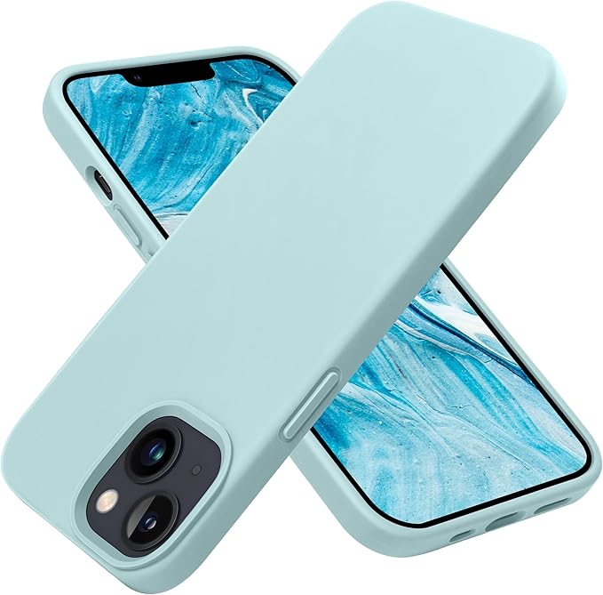 OTOFLY for iPhone 13/14 Case [MagSafe Compatible] Full-Body Silicone Shockproof Slim Thin Phone Case for iPhone 13 & 14 6.1 inch (Mint Green)