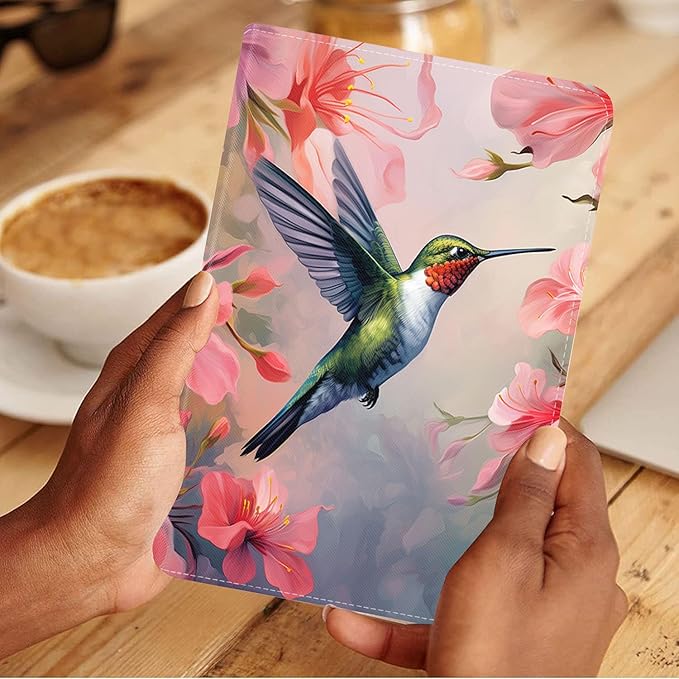 Case for Samsung Galaxy Tab S10 Lite / S10 FE / S9 FE 10.9-Inch / S9 11-Inch, Slim Lightweight PU Leather Stand Cover with Auto Wake/Sleep, Hummingbird Dandelion