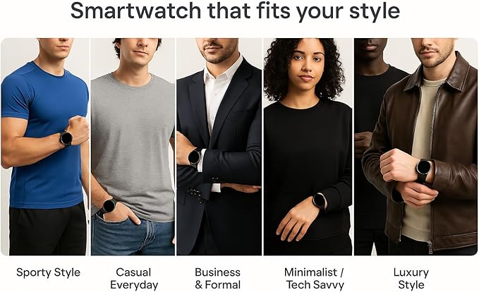 NexGen Smart Watch for Men & Women, 1.43 AMOLED Display, Smartwatch with GPS, Fitness Tracker, BT Calling, Waterproof, Alexa, Step Counter, Heart Rate Monitor, Sleep Tracking & Multiple Sports Modes