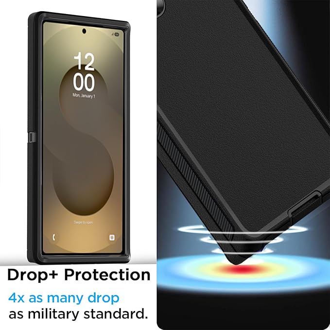AICase for Samsung Galaxy S25 Ultra(6.9"),Heavy Duty Drop Protection Full Body Rugged Shockproof/Drop Proof/Dust Proof Military Protective Tough Durable Phone Cover for Galaxy S25 Ultra 2025_1 Black