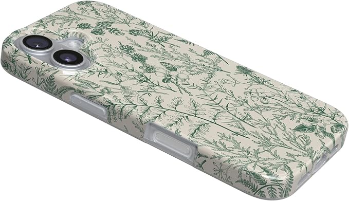 Casely iPhone 17 Case | Sage Garden | Green Floral | Compatible with MagSafe | Classic Ultra Slim Design
