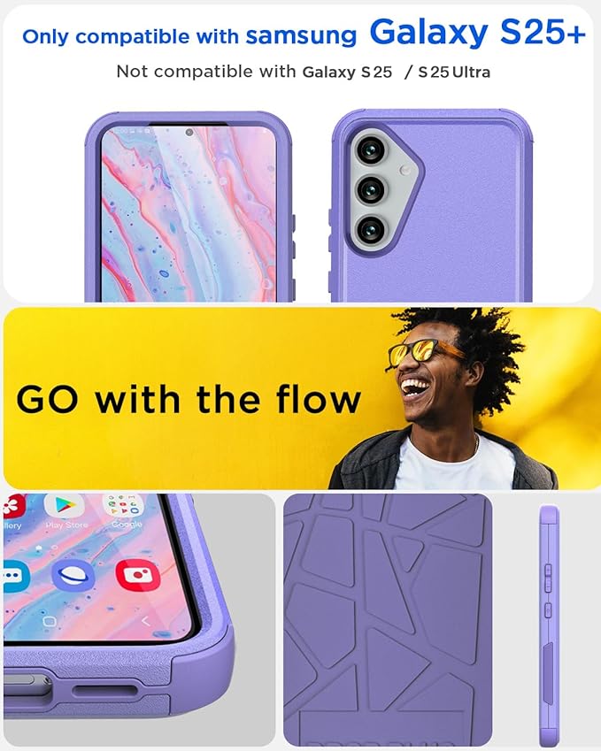 AICase for Samsung Galaxy S25 Plus Case,3-Layer Heavy Duty Pocket-Friendly Rugged Durable Military Grade Protection Shockproof/Drop Proof/Dust Proof Protective Cover for Galaxy S25 Plus 2025_4