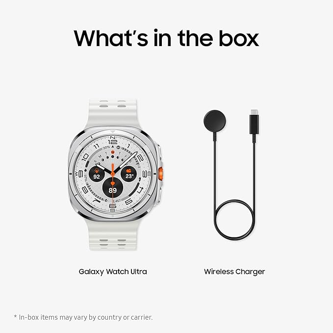 Samsung Galaxy Watch Ultra (2025) 47mm LTE Smartwatch, Titanium Casing, Advanced Sleep Coaching, Running Coach, Energy Score, Heart Rate Tracking, GPS, Titanium White [US Version, 2 Yr Warranty]