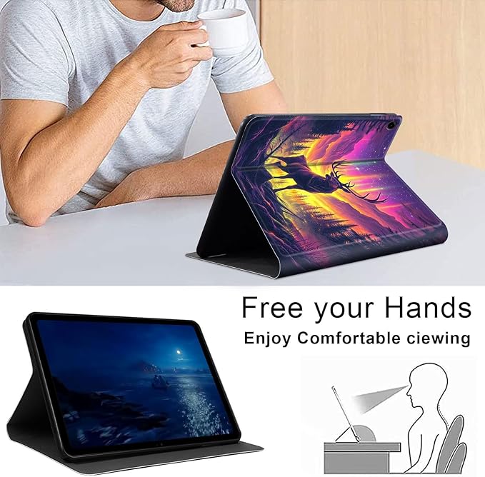 Case for Samsung Galaxy Tab A9+/A9 Plus 11” 2023 Model (SM-X210/X216/X218), Slim PU Leather Stand Cover with Auto Wake/Sleep, Multi-Angle Viewing & Shockproof, Majestic Stag