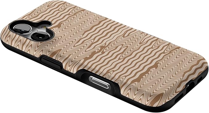 Casely iPhone 17 Case | Mocha Ripple | Brown Waves | Bold Protective Design | Compatible with MagSafe