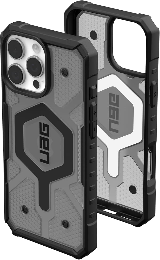 URBAN ARMOR GEAR UAG Designed for iPhone 16 Pro Max Case 6.9" Pathfinder Clear - Compatible with MagSafe Charging Rugged Shockproof Anti-Slip Military Grade Protective Cover, Ash