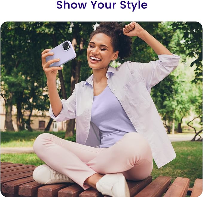 OTOFLY Designed for iPhone 14 Case, Silicone Shockproof Slim Thin Phone Case for iPhone 14 6.1 inch (Cloud Mauve)