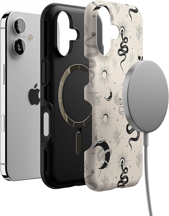 Casely iPhone 17 Case | No Further Explanation | Snakes & Skulls | Bold Protective Design | Compatible with MagSafe