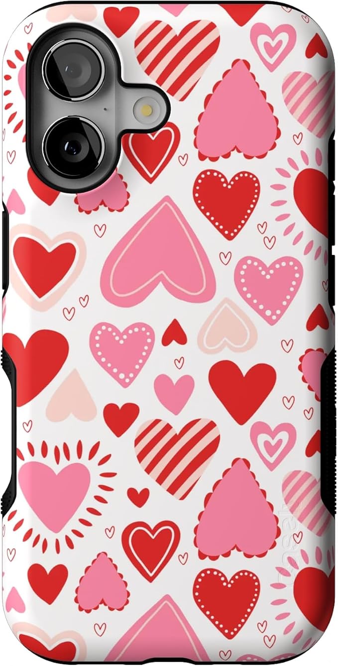 Casely iPhone 17 Case | Love Struck | Heart Stickers | Bold Protective Design | Compatible with MagSafe