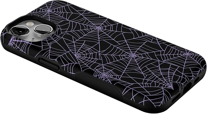 Casely iPhone 14 Case | Midnight Web | Spider Web | Compatible with MagSafe | Bold Protective Design