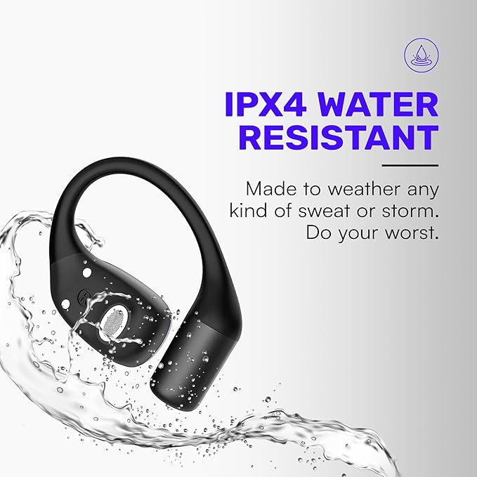 Raycon Essential Open Earbuds – True Wireless Open Ear Bluetooth 6.0 Headphones, Ultra-Lightweight, Comfort Hook Design, IPX4 Water Resistant, 36 Hours of Battery Life (Blue)