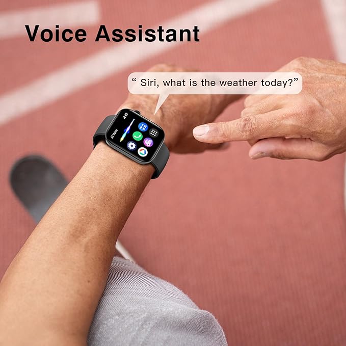 BRIBEJAT Smart Watch for Men Women (Make/Answer Call), HD 2.01'' Smartwatch IP68 Waterproof, Fitness Tracker Pedometer SpO2/Heart Rate/Sleep Monitor, Compatible with iPhone Samsung iOS Android Phone